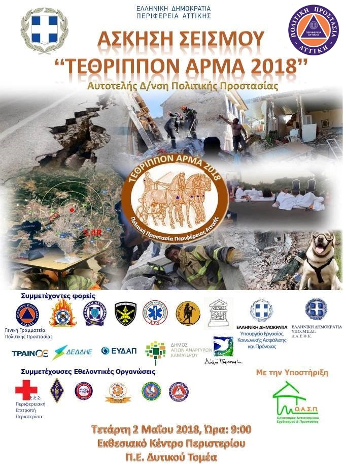 Άσκηση Σεισμού ΤΕΘΡΙΠΟΝ ΑΡΜΑ 2018