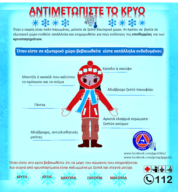 Βεβαιωθείται ότι είστε κατάλληλα ενδεδυγμένοι