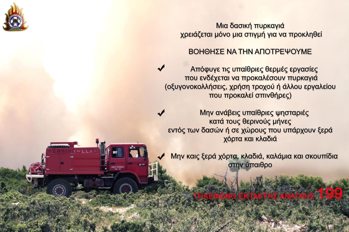 Αποτρέπουμε την εκδήλωση μιας πυρκαγιάς